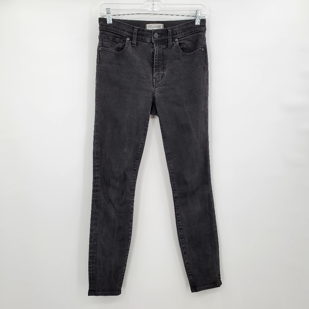 Madewell High Riser Skinny Skinny Jeans in Black Forest Wash